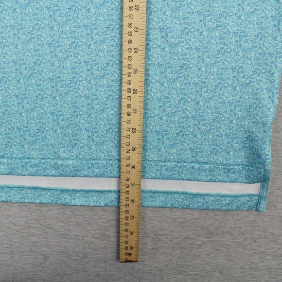 Peter Millar Polo Shirt Mens L Blue Vinyl & Whiskey Performance Summer Comfort - Picture 6 of 9